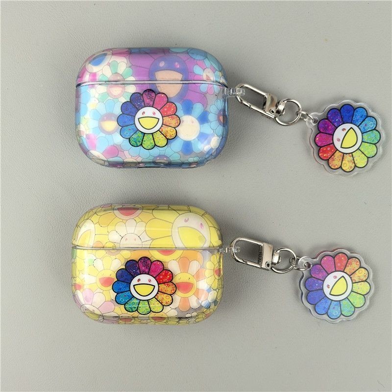 Takashi Murakami Sunflower เหมาะสําหรับ AirPods1/2/3/4/5 รุ่น Apple ชุดหูฟังไร้สายบลูทูธเคสป้องกัน p