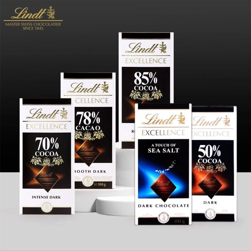 Lindt ลินท์ สวิตเซอร์แลนด์ ดาร์กช็อกโกแลต 50% 70% 78% 85% Lindt ดาร์กช็อกโกแลต 100g Lindt ช็อกโกแลต 