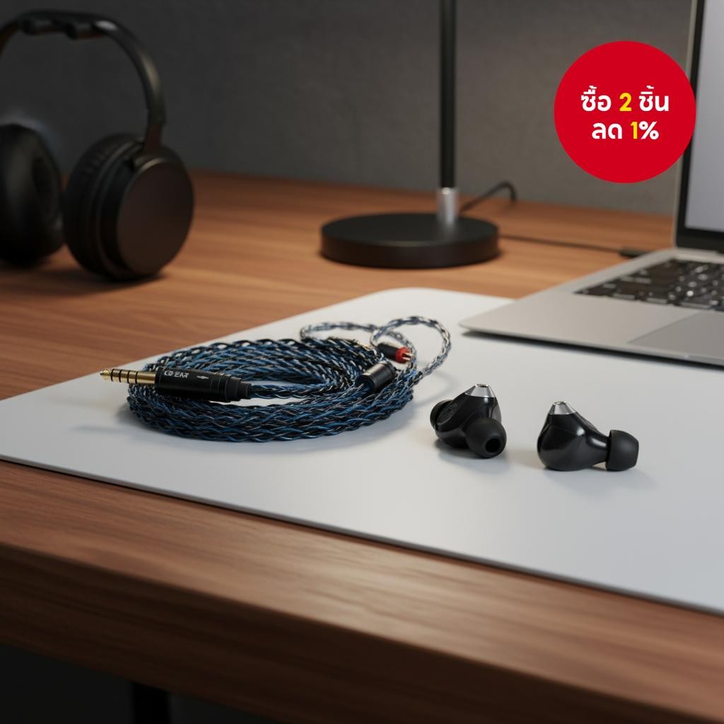 สายหูฟัง KBEAR ST12 HiFi แบบ 8 แกน 4N OFC เคลือบเงิน พร้อมหัวเชื่อมต่อ MMCX/2PIN/QDC สําหรับ IEM และ