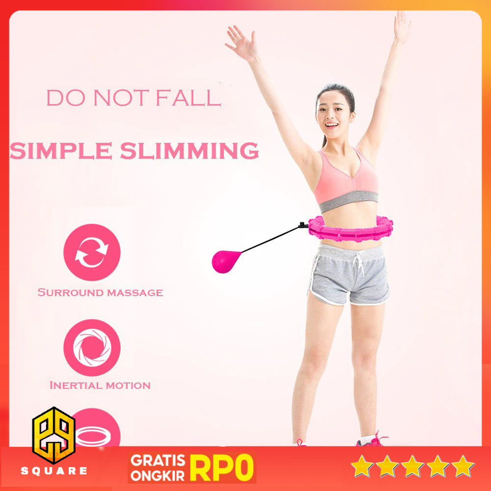 RUNASK อุปกรณ์ฟิตเนสปรับ Abs Hula Hoop Body Slimming Ring - RK012 Original 99 Square
