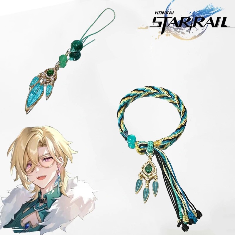 อะนิเมะเกมรางดาว Honkai Aventurine คอสเพลย์สร้อยข้อมือ Unisex ส่วนบุคคลโซ่โทรศัพท์มือถือกระเป๋าเป้สะพายหลังจี้เครื่องประดับอุปกรณ์เสริม