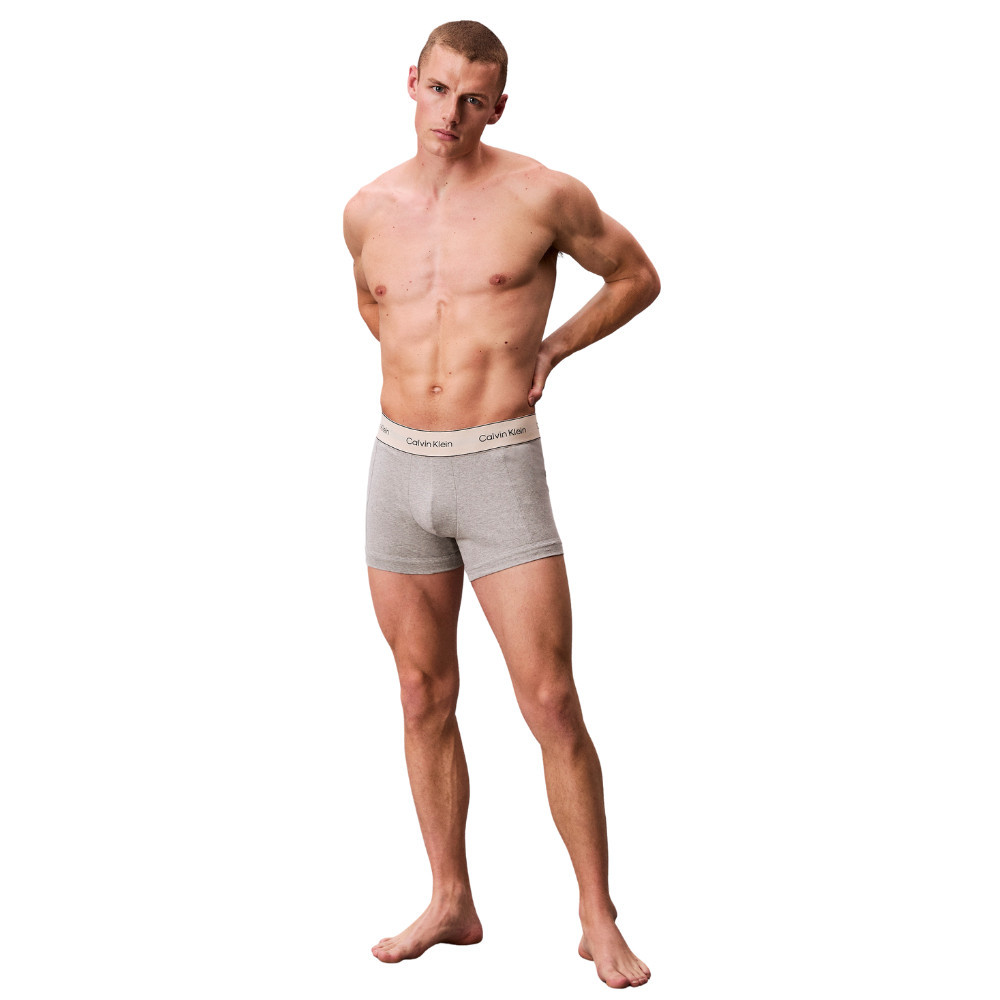 CALVIN KLEIN กางเกงในผู้ชายแพ็ค 3 ชิ้น Heritage Cotton ทรง Trunk รุ่น NB4446 2XK - สี MultiColor - รูปที่ 3