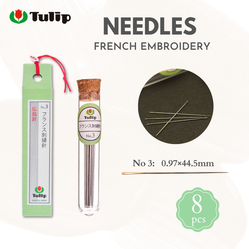 Tulip France Embroidery Needles No.3, 8 pieces THN-015, Japan Craft, DIY, Handmade, Sewing, Knitting
