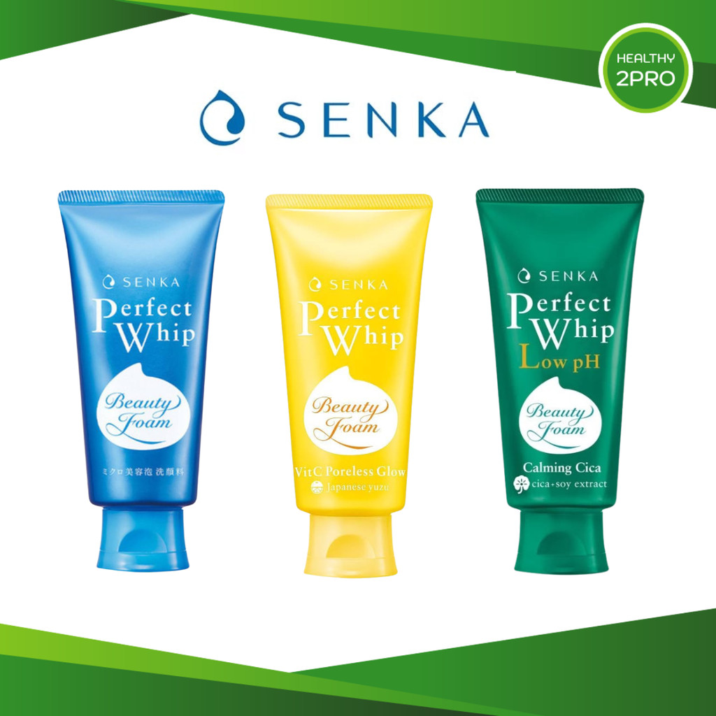 Senka เซนกะ เพอร์เฟ็ค วิป SENKA PERFECT WHIP โฟมล้างหน้า ฟองโฟมหนานุ่ม เนียนละเอียด 3 สูตร