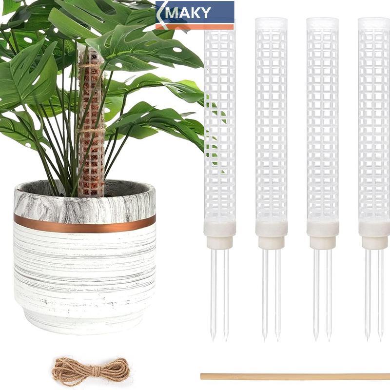 MAKY 2/4/6 ชิ้นพืชปีนเขาน้ํา Moss คอลัมน์ในร่ม Moss POLE พืชเสาพลาสติกสําหรับ Sphagnum สนับสนุนกระถา
