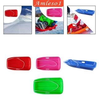 กระดานเลื่อนหิมะSnow Sledสำหรับผู้ใหญ่ มาพร้อมเชือกและจับ เพ…