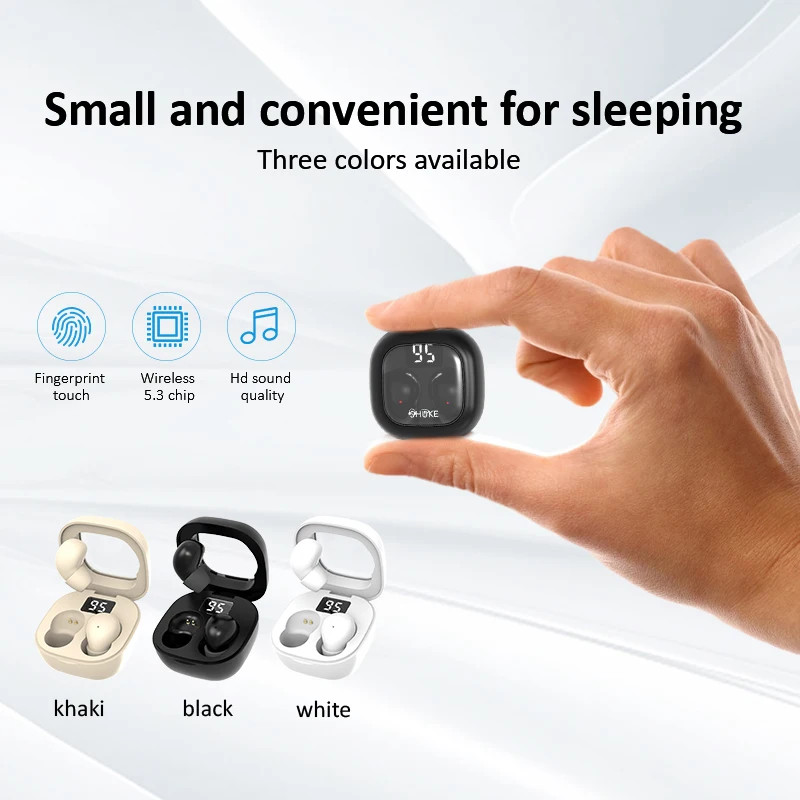 BONINE 5.3 หูฟังไร้สายบลูทูธตัดเสียงรบกวนหูฟัง Mini Sleep ทํางานการออกกําลังกาย HIFI หูฟังเพลงพร้อมไ