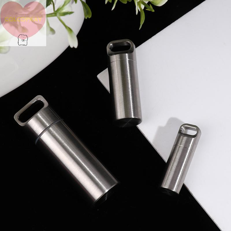 HANHAI Titanium Mini Waterproof Pill Box Portable Pill Container Pill Storage Case TH