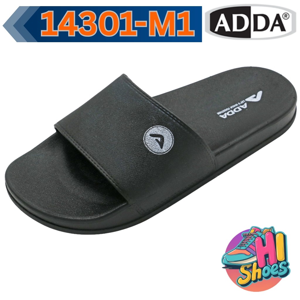 รองเท้าแตะสวมผู้ชาย ADDA 14301M1 สีดำ (ไซส์ 7-10)