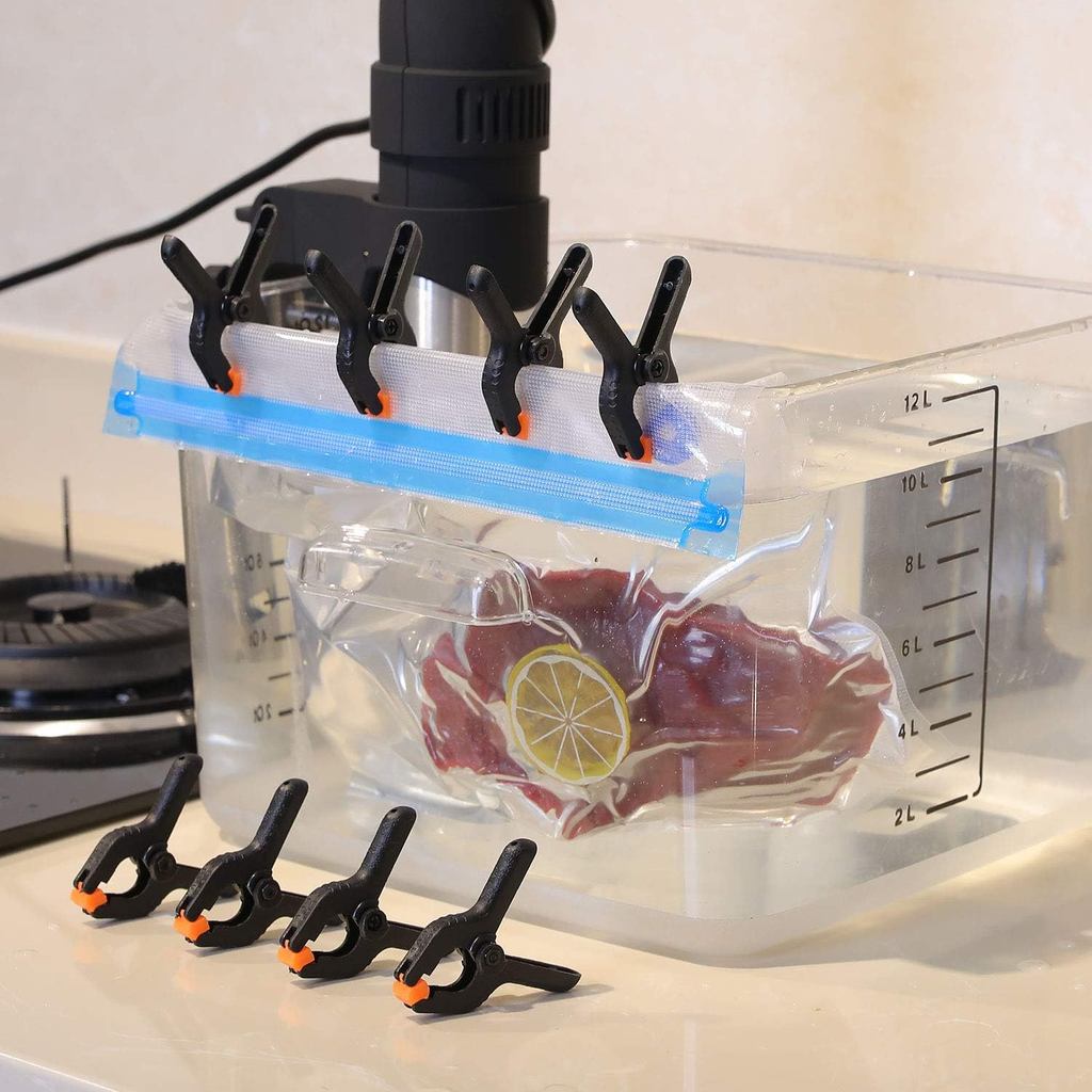 Blulu 8 Pack Sous Vide คลิปทําอาหารสําหรับ Immersion Circulator Sous Vide คลิปสําหรับถุงเก็บจมอยู่ใต