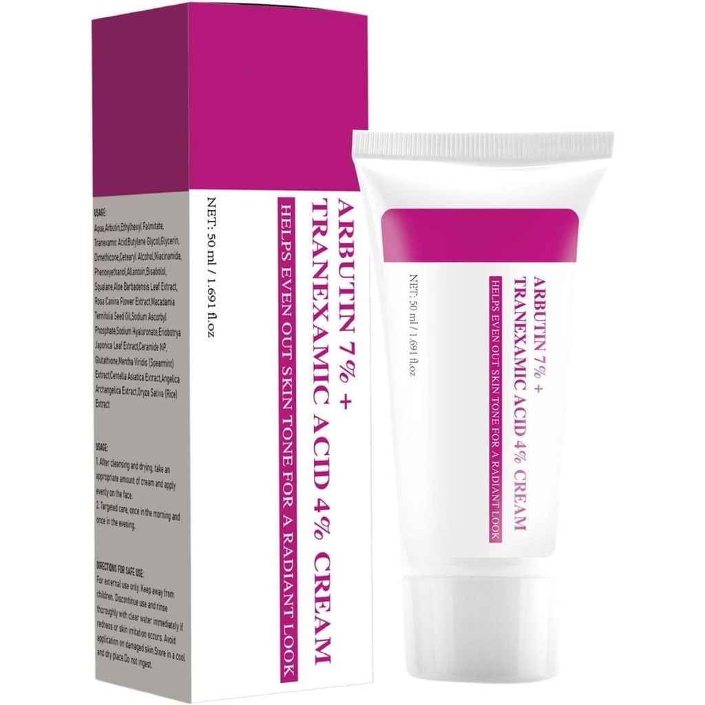 7% Arbutin+4% Tranexamic Acid Cream, 7,0000ppm Arbutin, 4,0000ppm Tranexamic Acid, Niacinamide, Glut