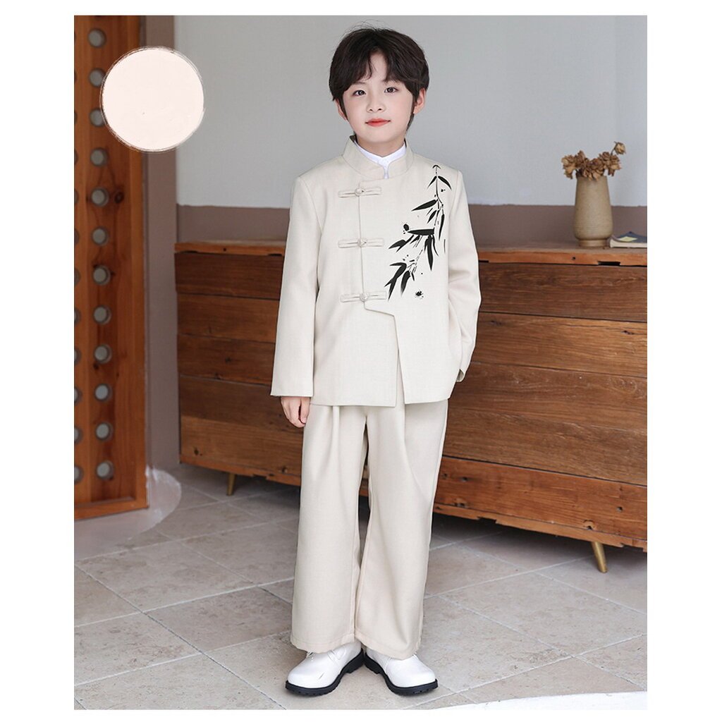 Bset0142- ชุดออกงานเด็กชาย 3ชิ้น มีครีม และสีดำ รูปที่ 4