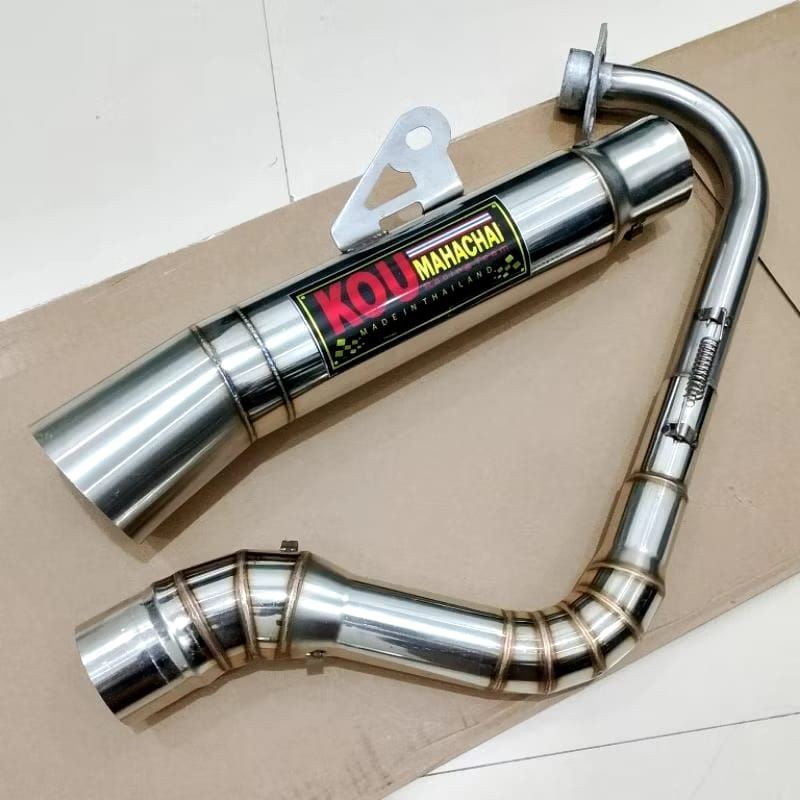 1 ชุด Kou mahachai Racing Exhaust เปิด 51 มม. สําหรับ Beat avantisz solariz Ego s Ego v1 Ego lc125 Pcx 150 Pcx 160 Adv 150 Adv 160 Vario/Click 125/150 v2 Nmax 155 v1 155 v2