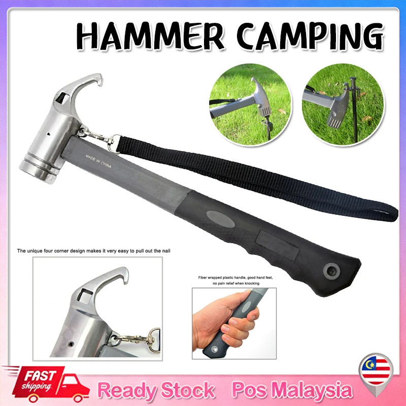 เต็นท์ Camping Peg Khemah Camping Hammer Flysheet POLE Holder Outdoor Camping เต็นท์ Peg เต็นท์เล็บเ