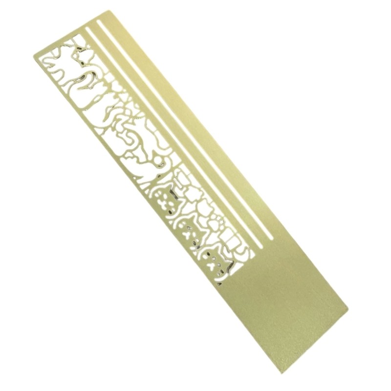 GOOD Feline Themed Bookmarks ไม้บรรทัดทําจากทองแดงกันสนิมอุปกรณ์เสริมโต๊ะที่ใช้งานได้จริง