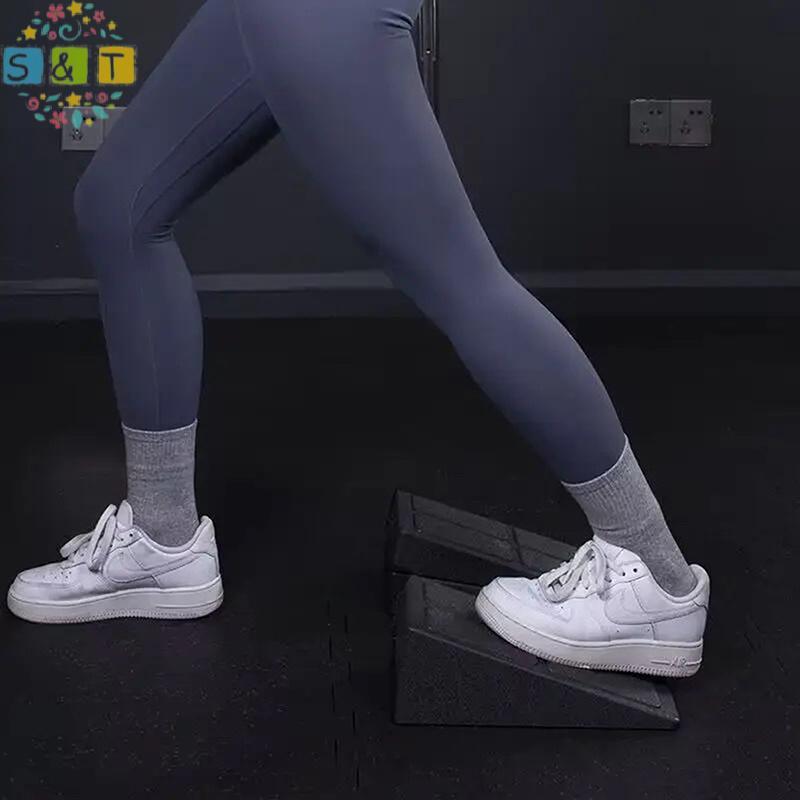 [S&T] 3 ชิ้น Squat Wedge Block ปรับลื่น Squat Ramp Deadlift Wedge Calf Stretcher Slant Board Strengt
