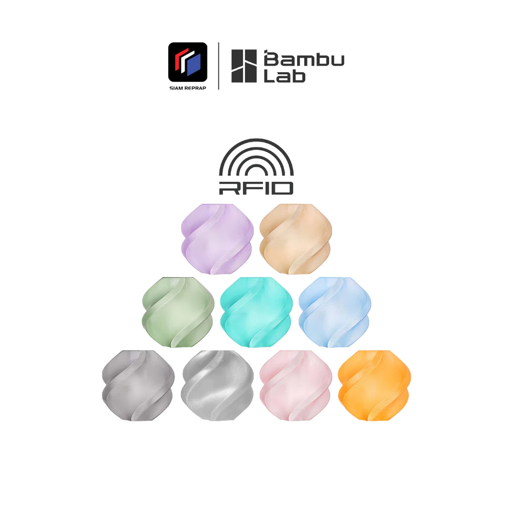 เส้น Bambu PETG โปร่งแสง สีสวย สีหวาน เหมาะสำหรับงานต้องการแสงลอดผ่าน