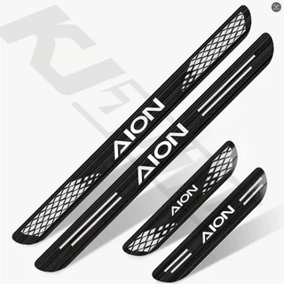 4pcs Aion รถสแตนเลสเกณฑ์แถบโลหะยินดีต้อนรับเหยียบตกแต่ง Auto จัดแต่งทรงผมสติกเกอร์สําหรับ GAC มอเตอร์ Aion Y Plus Aion UT V ES อุปกรณ์เสริม