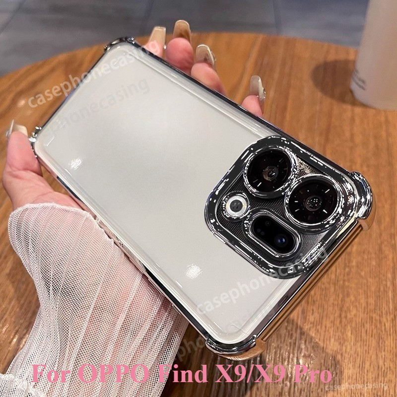 เคสโทรศัพท์สําหรับ OPPO ค้นหา X9 Pro X9Pro 5G 2025 เคสโทรศัพท์โปร่งใสถุงลมนิรภัยกันกระแทกซิลิโคนอ่อนนุ่มป้องกันปกหลัง