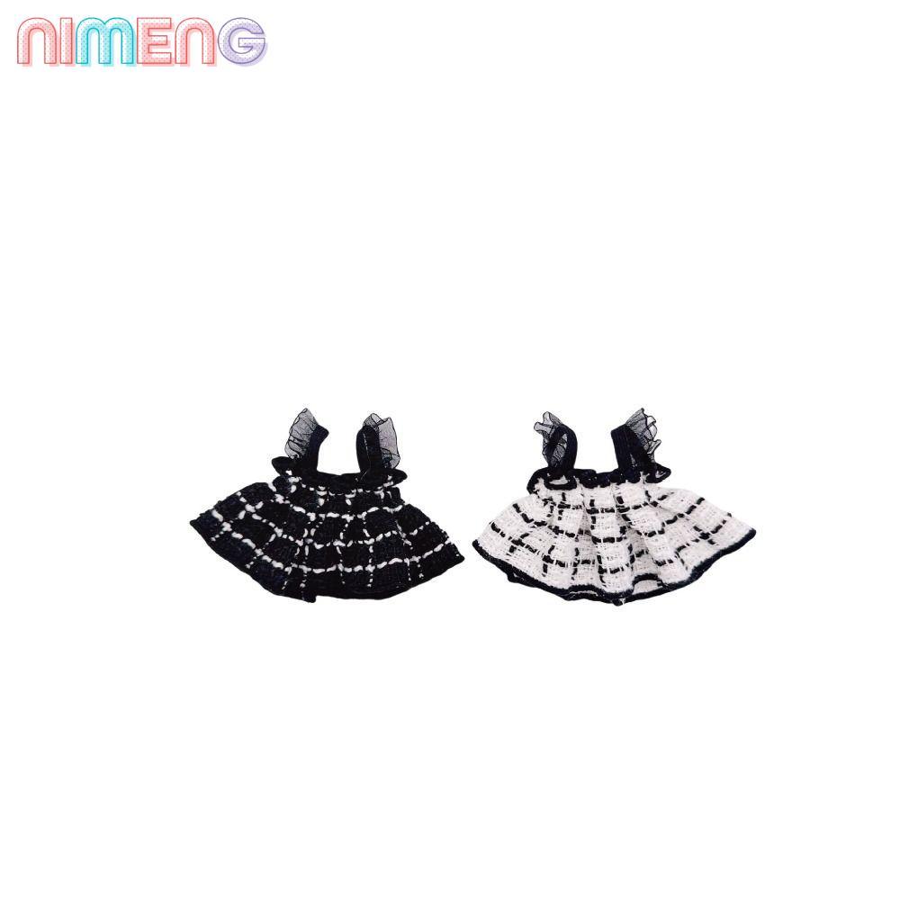 Nikeng กระโปรงลายสก๊อต,เสื้อผ้าตุ๊กตาสีสันสดใสที่ดี, 2024 DIY Dressing เกมสําหรับ 13 ซม.Wallace Gromit สุนัข, 10-15 ซม.ตุ๊กตาผ้าฝ้าย
