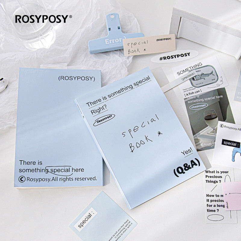 Ins Style rosy posy Cool Premium Brain Hole Collage Notebook Learning Book Handbook Planner Salt Ser