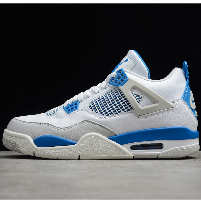 Air Jordan 4 Retro Military Blue รองเท้าบาสเก็ตบอลสําหรับบุรุษและสตรี AJ4 รองเท้ากีฬา 308497-105 VG2