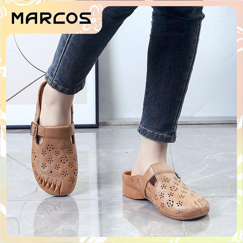 MARCOS รองเท้าแตะผู้หญิง นุ่มและระบายอากาศได้ดี ใส่สบาย เหมาะสำหรับกิจกรรมกลางแจ้ง เปิดนิ้วเท้าเดิน จัดส่ง 24 ชั่วโม #07