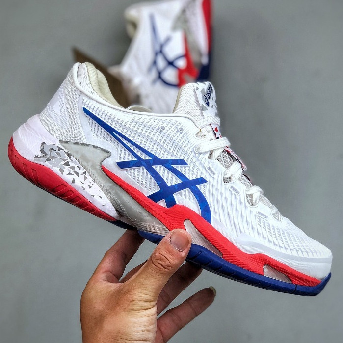 Asics Court FF 3 รองเท้าวิ่งสําหรับบุรุษและสตรี Court FF Shock Absorption รองเท้ากีฬา HT3G