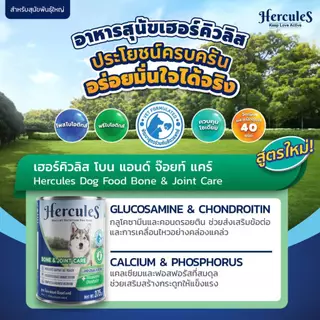 Hercules เฮอร์คิวลิส อาหารเปียกสุนัขกระป๋อง เกรดพรีเมียม สำหรับลูกสุนัข และสุนัขโต 1 ปีขึ้นไป ขนาด 400 กรัม