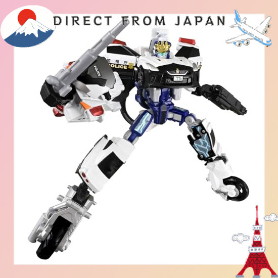 【From Japan】 TAKARA TOMY Tomica Job Braver TJBDX Unite Police Braver Patrol Car & Motorcycle Combina