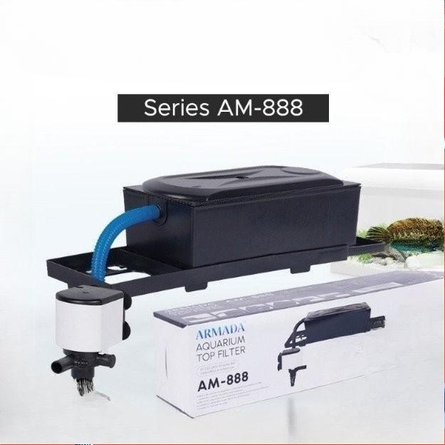 MESIN HANGING FILTER PACKAGE กล่องกรองเครื่องแขวน 1 ชุด Armada AM 888 พิพิธภัณฑ์สัตว์น้ําด้านบนกรอง 