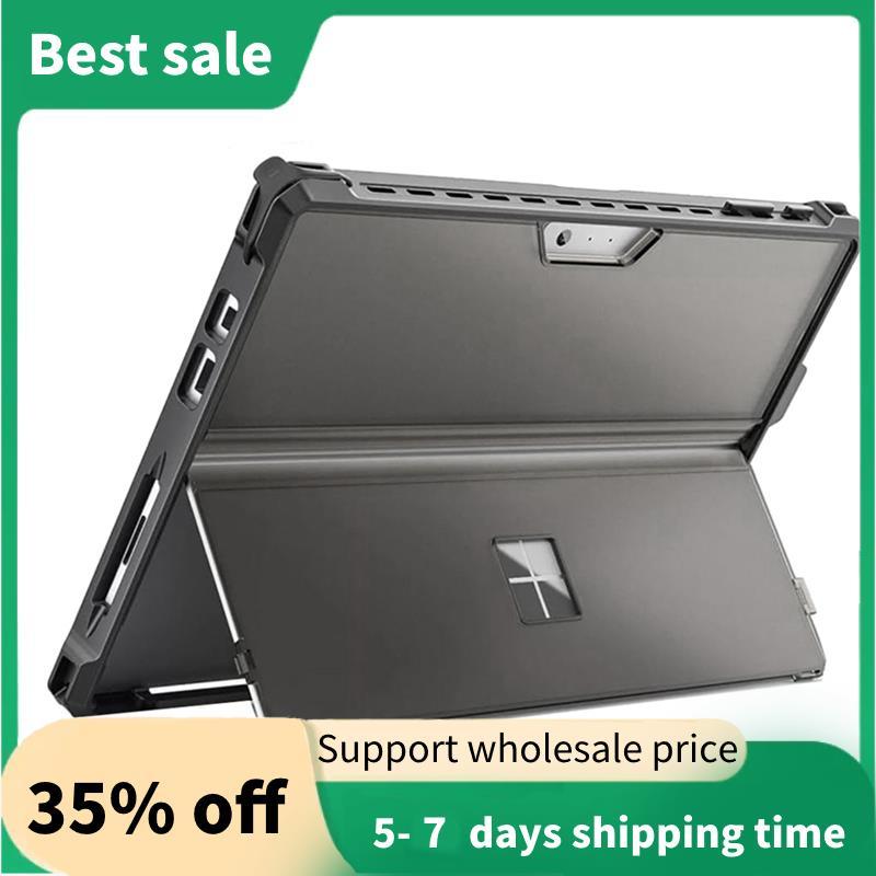 เคสแท็บเล็ตเชลล์สําหรับ Pro 7 Plus/Pro 7/Pro 6/Pro 5/Pro 4 ฝาครอบพร้อมที่วางปากกา, ขาตั้ง,B