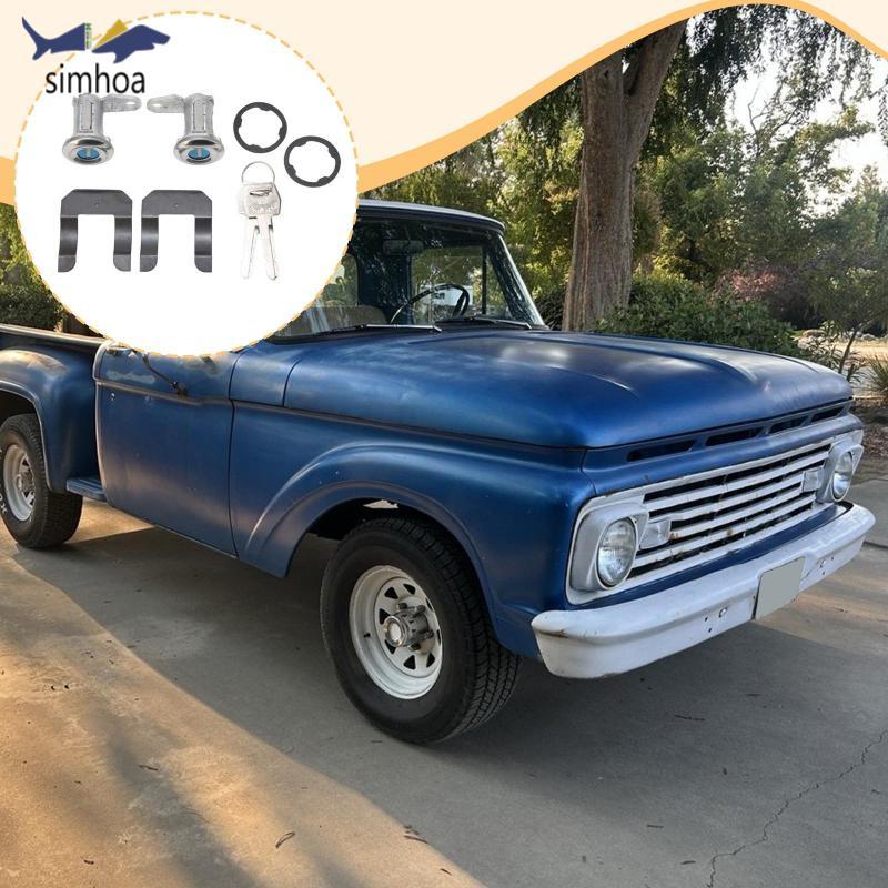 [wsitzct] ประตูล็อคกระบอก 2 ปุ่มรถกระบะล็อคกระบอกกุญแจ Accs ล็อคภายนอกฮาร์ดแวร์ Plug and Play สําหรั