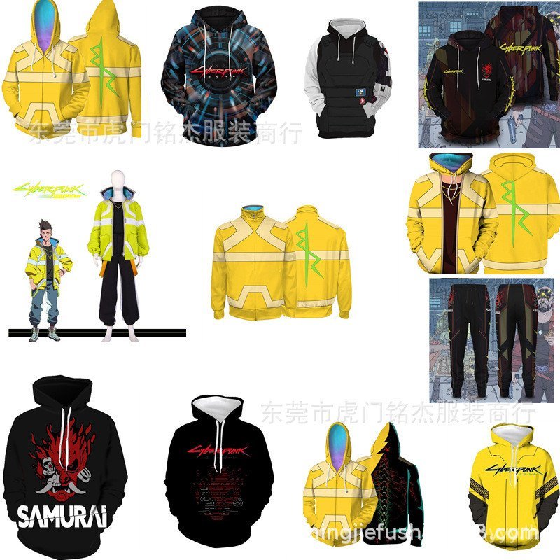 เสื้อกันหนาว Hoodie สไตล์ Cyberpunk 2077 คุณภาพสูง