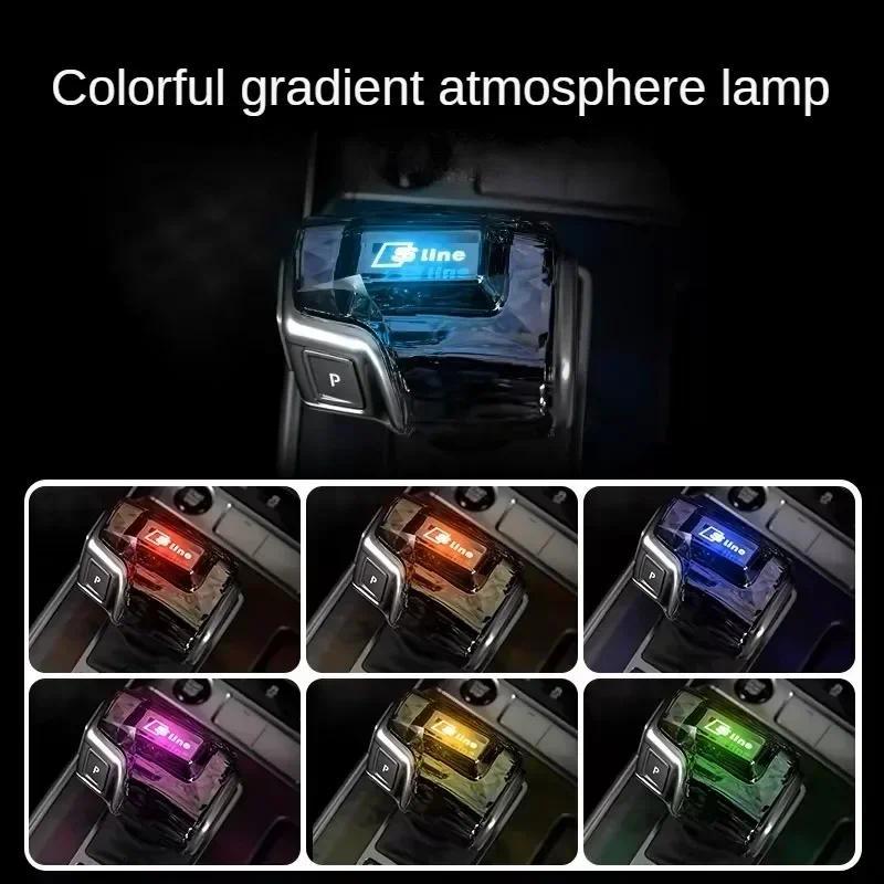 Audi คริสตัลเกียร์ Shift Knob สําหรับ Audi Q7 A6 Q8 SQ5 A5 A4 S4 RS5 RS6 A7 SQ8 2016-2024 เกียร์ Lev