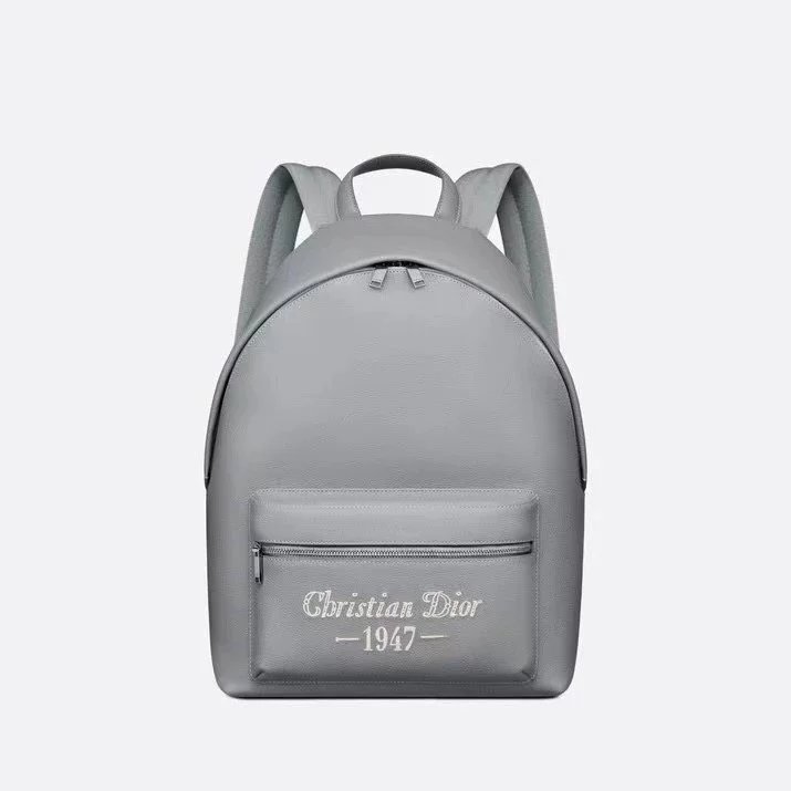 DIOR DIOR Safari CD 1947 Grey Grain Leather Backpack Shoulder Crossbody Bag