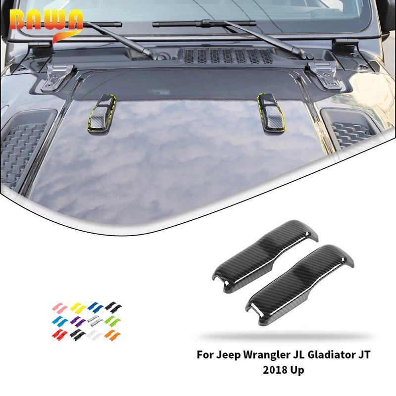 BAWA รถ Hood ฝาครอบสติกเกอร์ตกแต่งสําหรับ Jeep Wrangler JL 2018 - 2022 ฝาครอบเครื่องยนต์อุปกรณ์เสริม