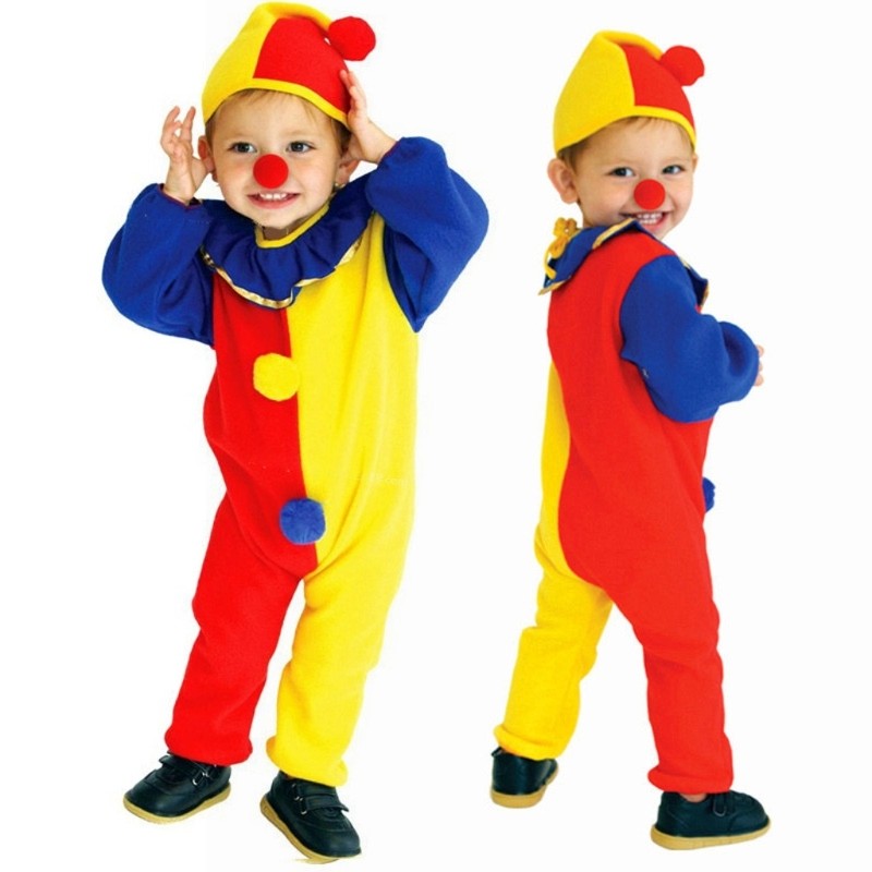 ONE Clown เครื่องแต่งกาย Clown หมวก Clown Jumpsuits Clown Dressing Up เครื่องแต่งกาย Clown ชุด