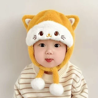 TH BABY หมวกเด็ก ไหมพรม หนาว น่ารัก ถัก กันลม ให้ความอบอุ่น เด็กชาย เด็กหญิง ระบายอากาศ นุ่ม สบาย