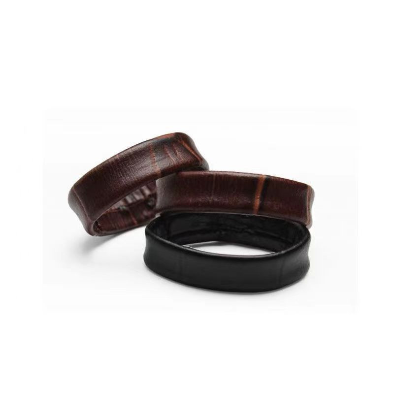 สายนาฬิกา Loop Keeper 10-22mm, หนังวัวแท้ลายจระเข้, แหวนยึดสายปรับระดับได้