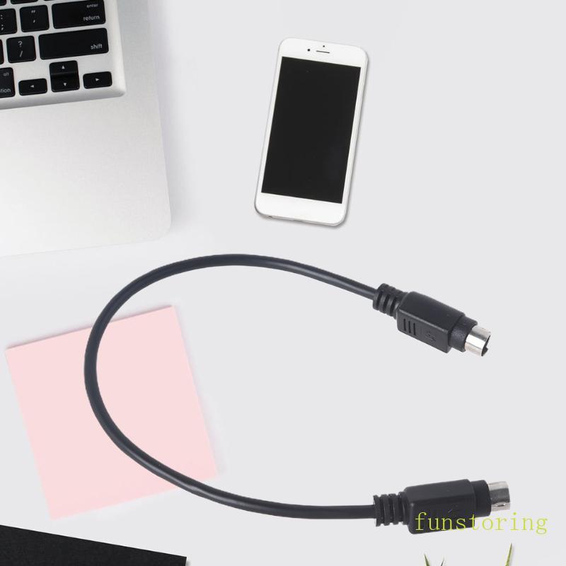 FUN คุณภาพ PS 2 แกนทองแดงสายต่อสายชายชายชายสายไฟสายไฟ 1 Ft 11 81in สําหรับคีย์บอร์ดเมาส์ PC สําหรับ 