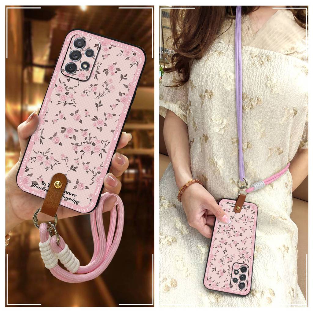 SAMSUNG TPU Lanyardเคสโทรศัพท์สําหรับSamsung Galaxy A52 5G/A52 4G/SM-A526B/A526W/A5260/A52S 5G Cross