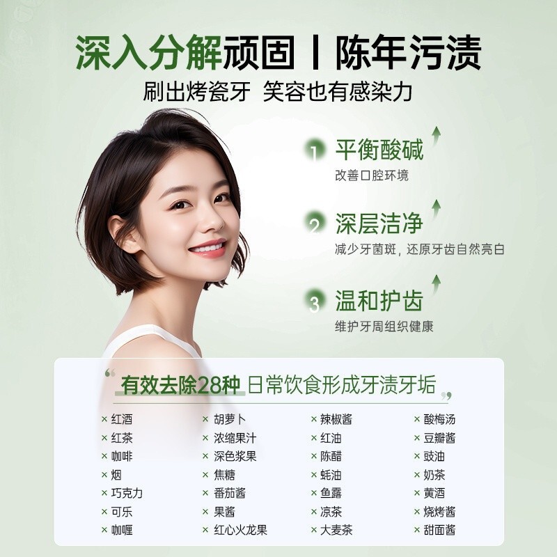 Peking University R & D×Confucian Avocado Enzyme Toothpaste Whitening AntiYellowing Stain Removal Pr