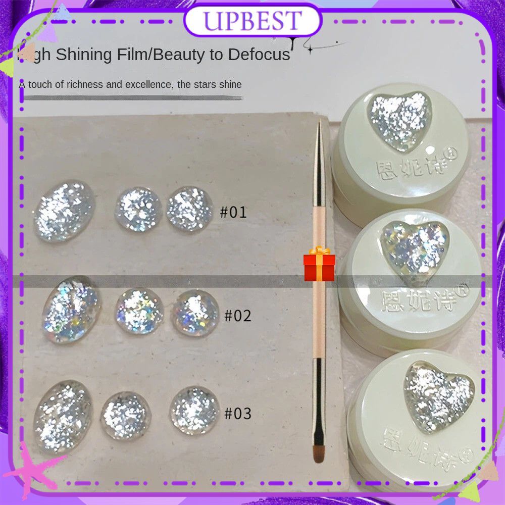 ♕ 【ของขวัญ】Annies Microsomes Sequin Nail Gel Flash High Density Champagne Platinum Phototherapy Glue