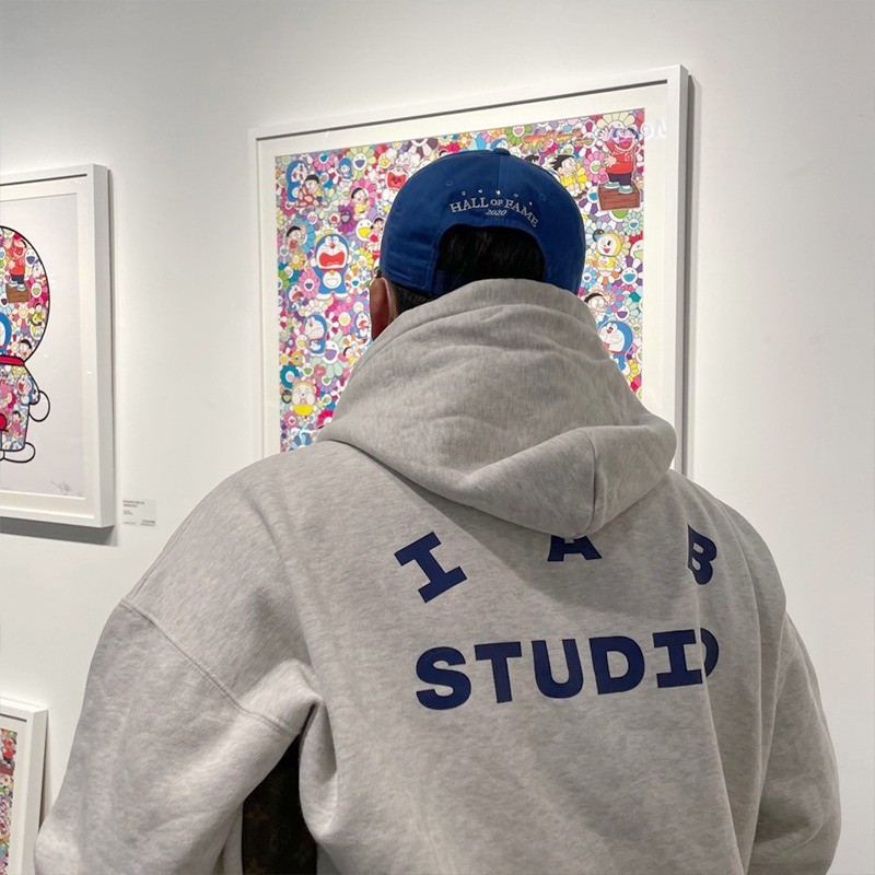 IAB STUDIO เสื้อยืดแขนยาวมีฮู้ด ทรงคลายตัว สไตล์ยูนิเซ็กซ์