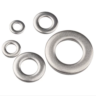แหวนอีแปะ แหวนรอง สแตนเลส 304 ขนาด M5/M6/M8 Flat Washer Stainless Steel 304 DIN125. [DYA]
