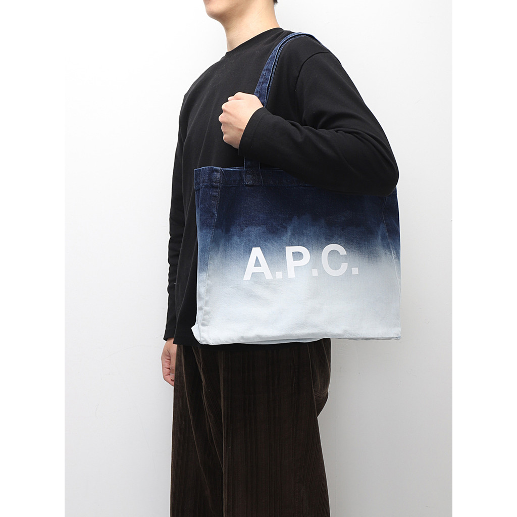 FNC Original Denim Gradient APC Canvas BAG กระเป๋าสะพายแบบพกพา APC TOTE BAG Original Order