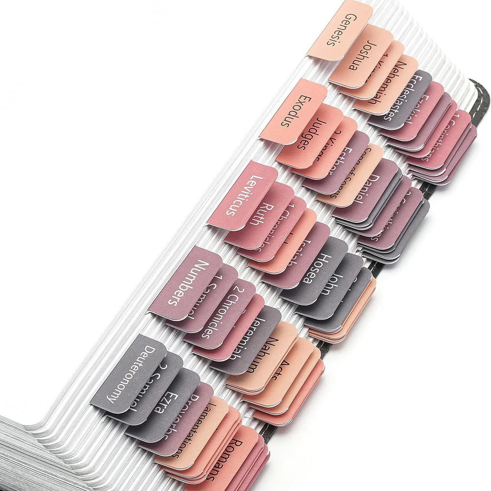 5 แผ่นกระดาษ Bible Tabs สําหรับผู้หญิงตกแต่งและใช้งานได้จริง Bible Study Tabs สําหรับผู้ตัดสินง่าย