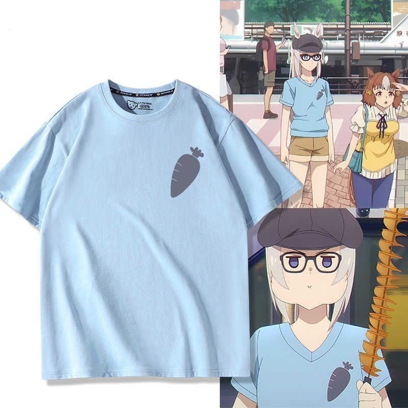 Uma Musume Oguri Cap คอสเพลย์ผ้าฝ้ายเสื้อยืดอะนิเมะ Uma Musume