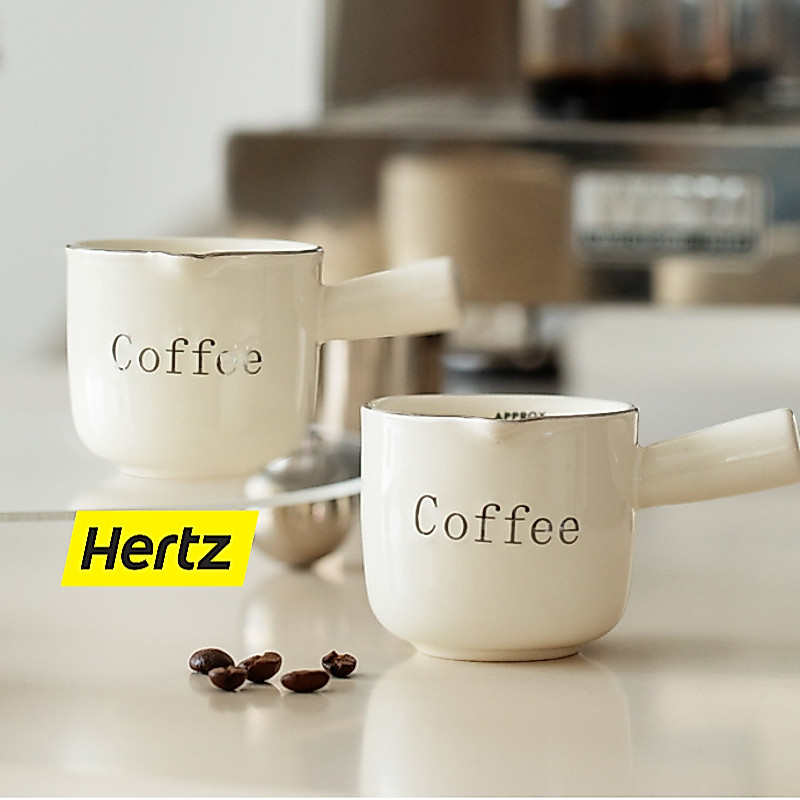 Hertz Cafe แก้วตวง กาแฟ เซรามิก 90 มล.